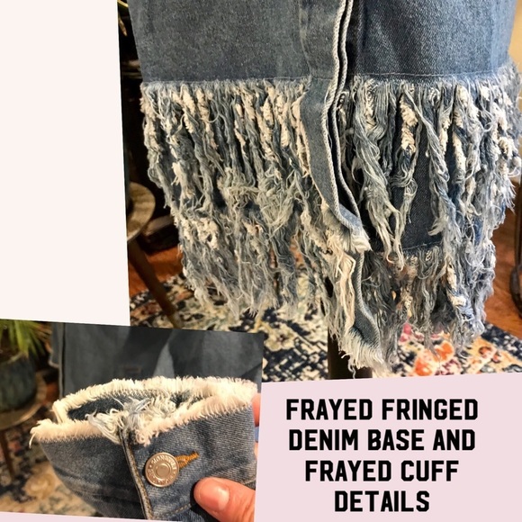 Gypsi’s Closet frayed fringed denim jean jacket - Picture 8 of 8